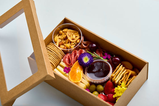 Little Luxuries Collection - Mini Cheese, Fruit and Sweets Box - $49.50 per box Minimum of 10 Boxes