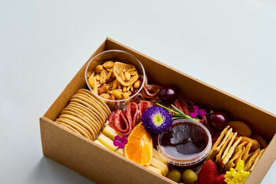 Little Luxuries Collection - Mini Cheese, Fruit and Sweets Box - $49.50 per box Minimum of 10 Boxes