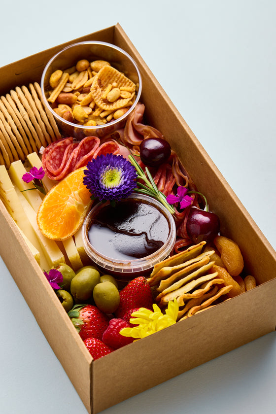 Little Luxuries Collection - Mini Cheese, Fruit and Sweets Box - $49.50 per box Minimum of 10 Boxes